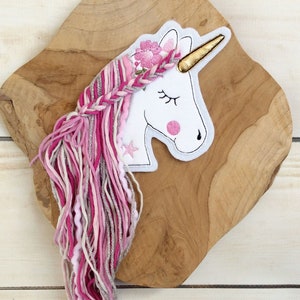 Application boho unicorn patch button for school cone patch patch on felt horse with mane