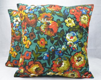 Vintage Style Pillow Cover, Cushion Cover, Throw Pillow, Home Decor Pillow, Decorative Pillow, Green Pillow - 16" - PC004