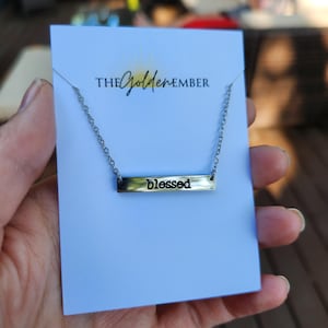 Custom Laser Engraved Affirmation Necklace or Bracelet – Personalized Word Jewelry – Inspirational Gift for Women – Mental Health Jewelry