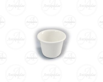 Tintero de porcelana de repuesto, tamaño O,P 51-54 mm, color blanco roto.