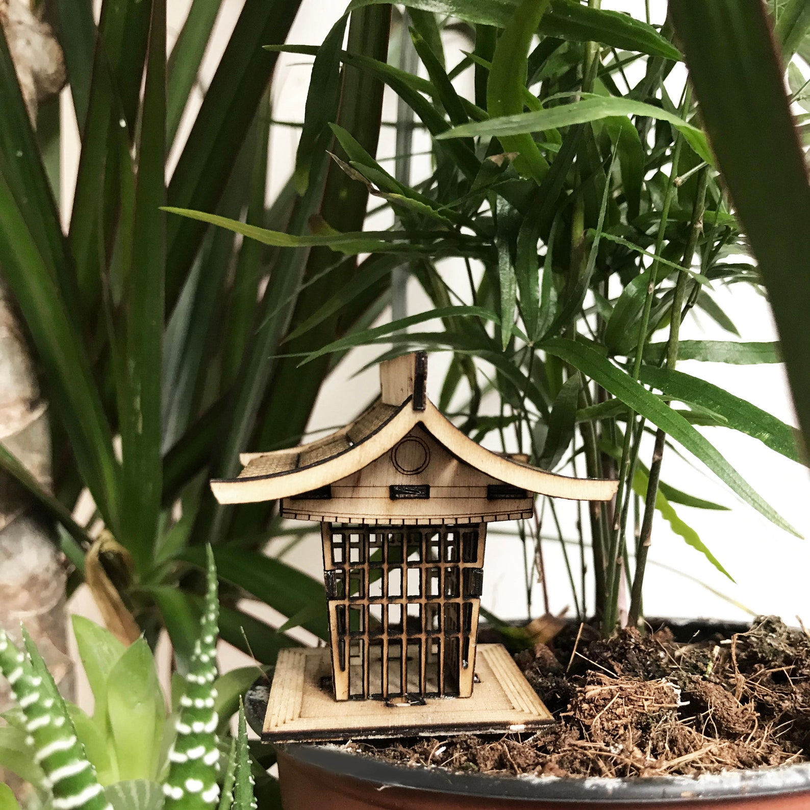 Miniature wooden Pagoda Architecture DIY Model Kit Etsy