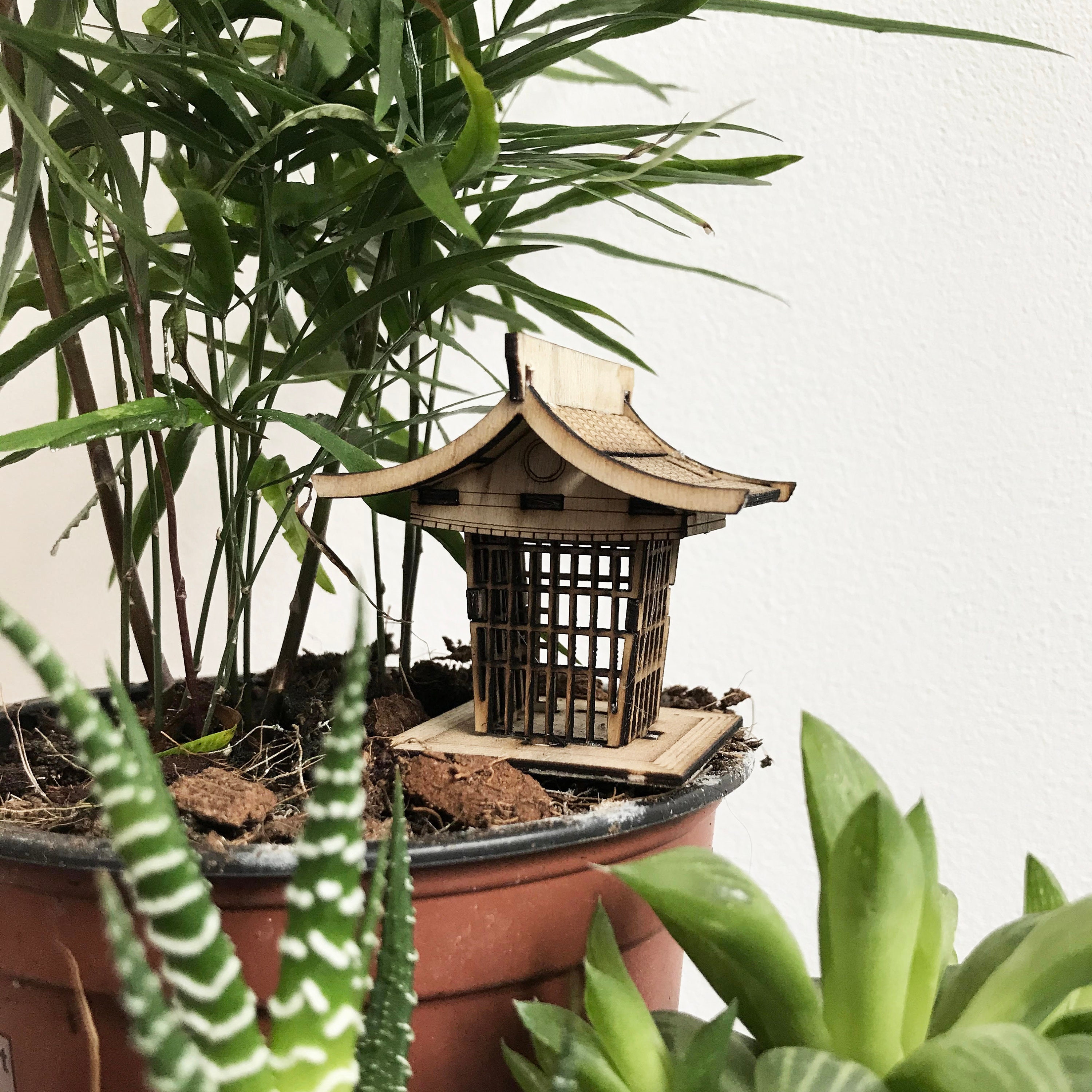 Miniature wooden Pagoda Architecture DIY Model Kit Etsy