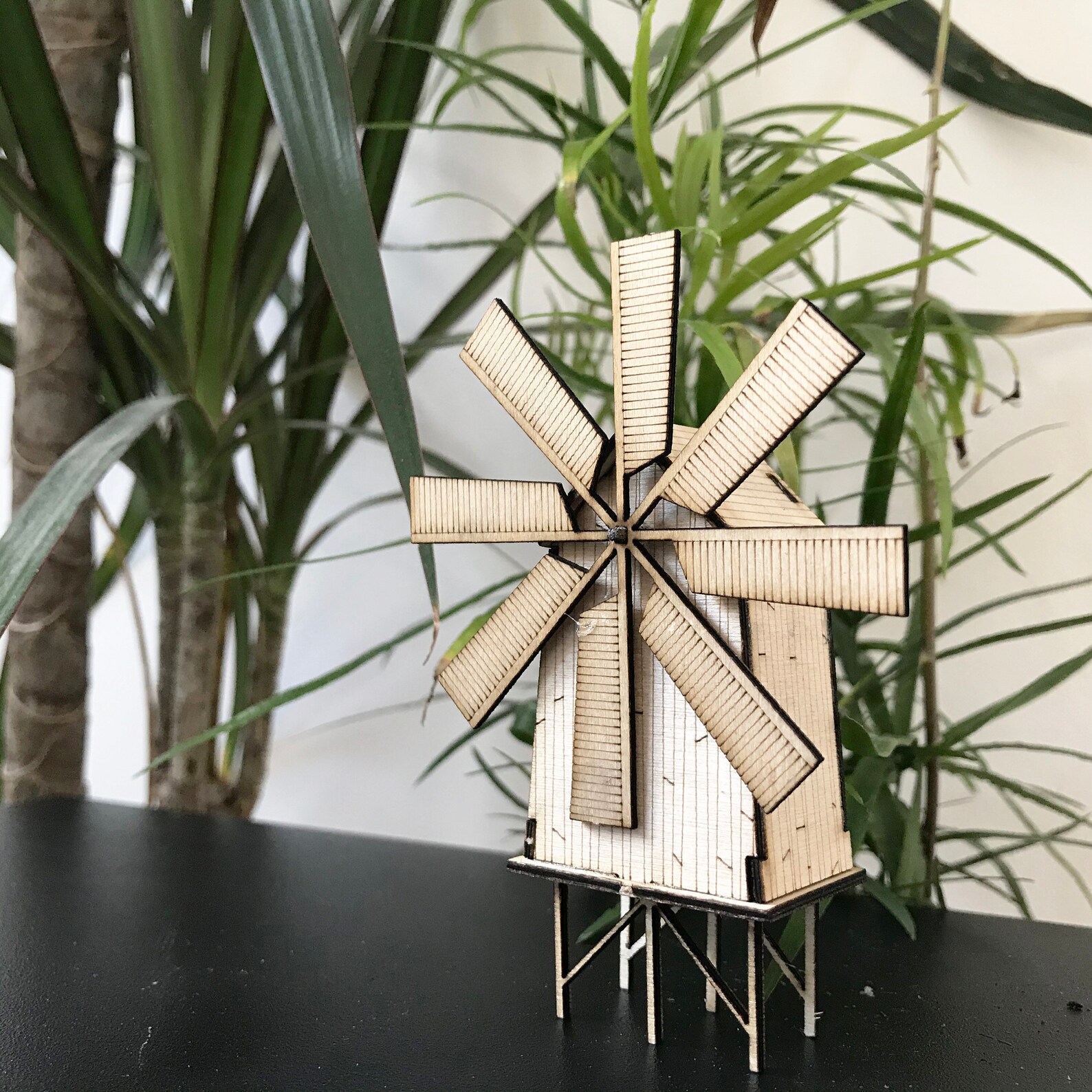 Miniatur Windmühle aus Holz Architektur DIY Modell bausatz Etsy