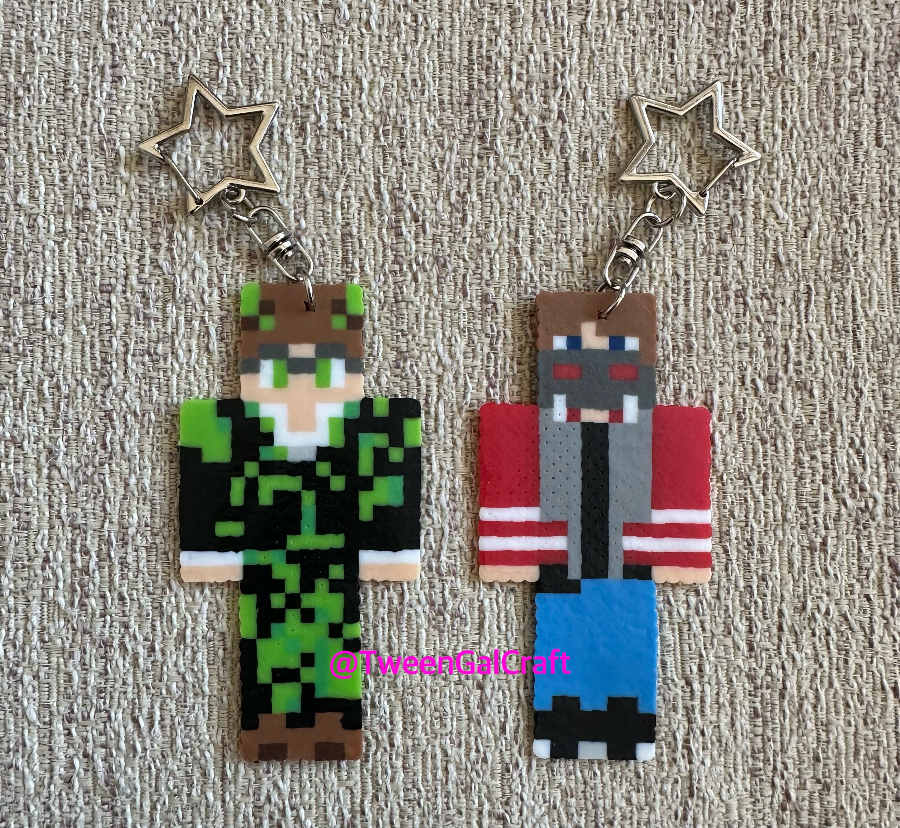 Quackity & Fundy Minecraft Skin Keychain/magnet Dream SMP -  Hong Kong