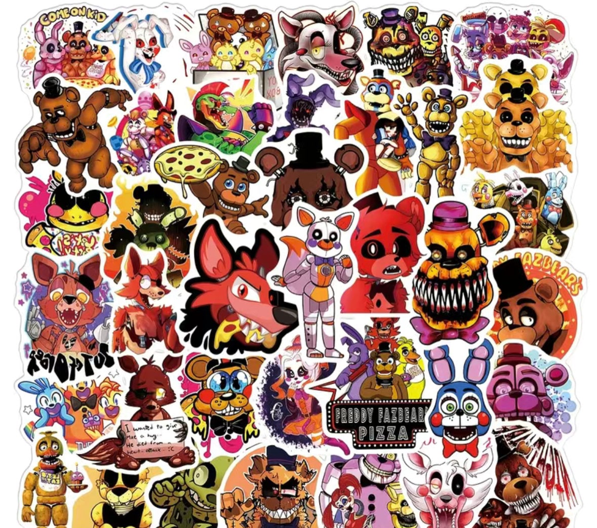 Five Nights at Freddy's Security Breach Character Logos 4 Individual Svg's  Svg Png Pdf Dxf Eps Cricut Silhoutte Sublimation Coloring Page 