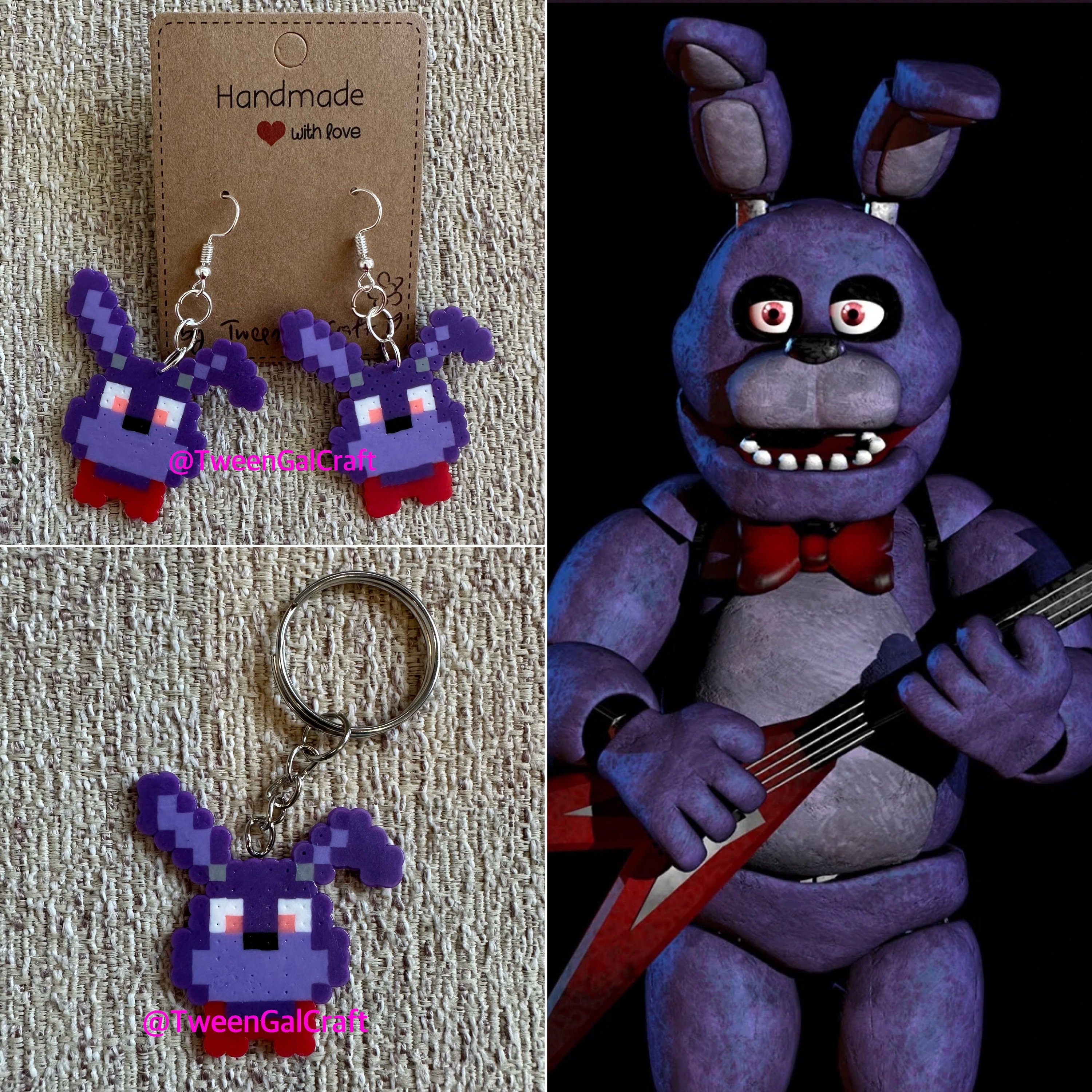 Handmade Laminate Anime Manga Videogame Game Cosplay Fnaf Bonnie Ticket !