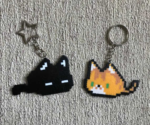 Omori RPG Game Sunny and Basil Perler Keychain or Magnet or Pin or Sprite