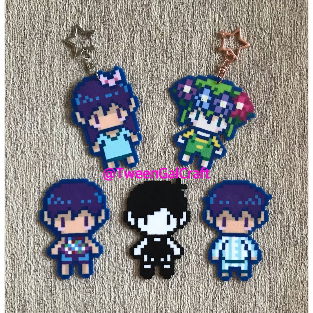 Omori Sunny Headspace / Real World Perler Keychain, Magnet, Pin, Sprite