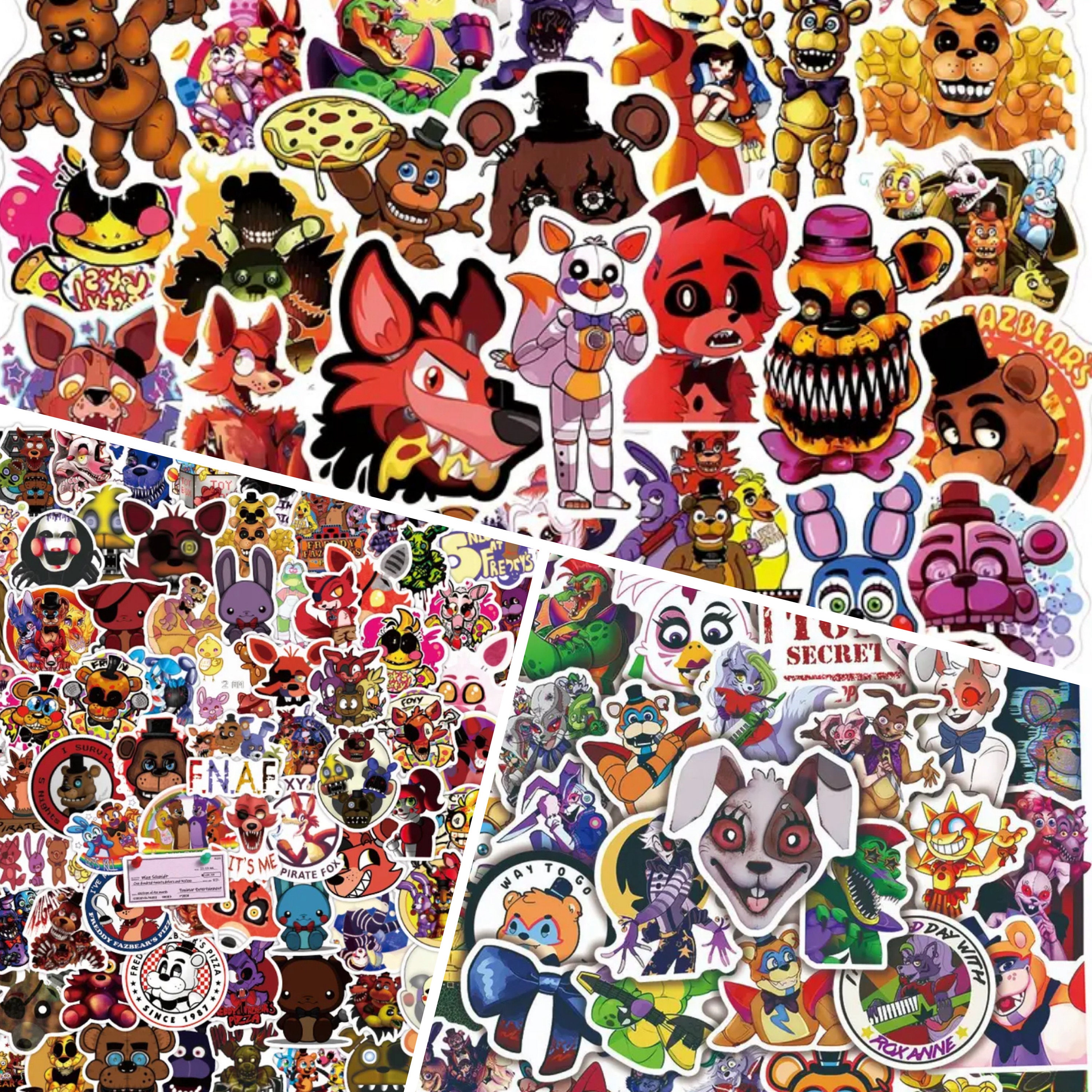 FNAF Stickers 100 PCS Vinyl PVC Waterproof Stickers for Laptop Phone New