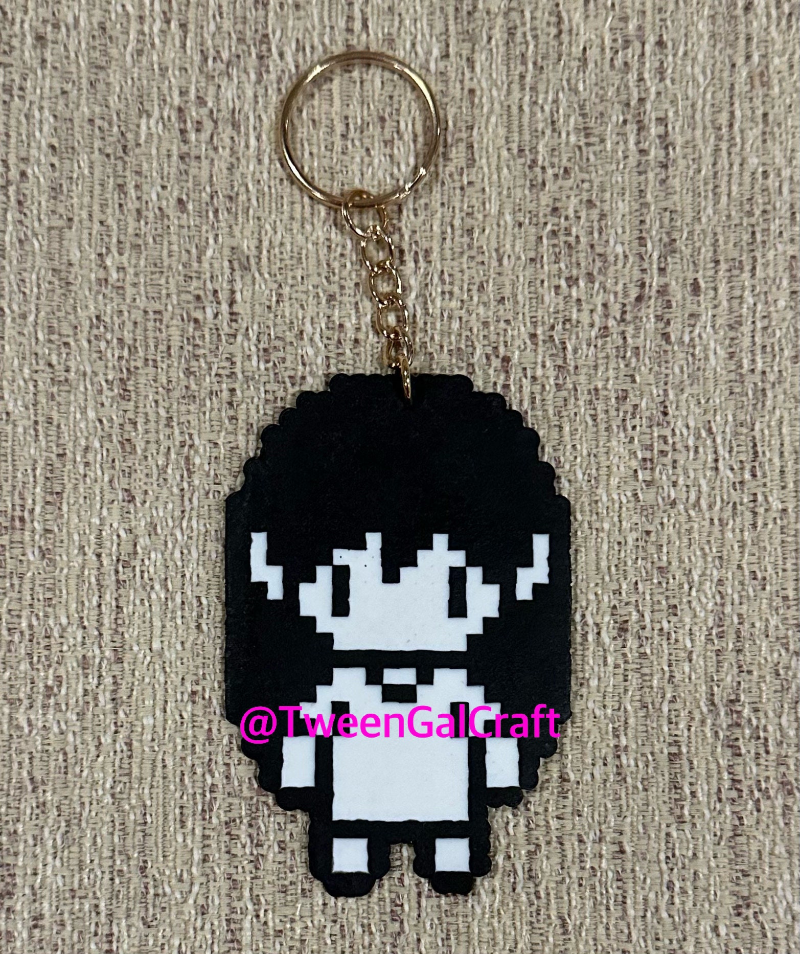 Chaveiro ou Imã Perler Beads/Pixel Art - Omori