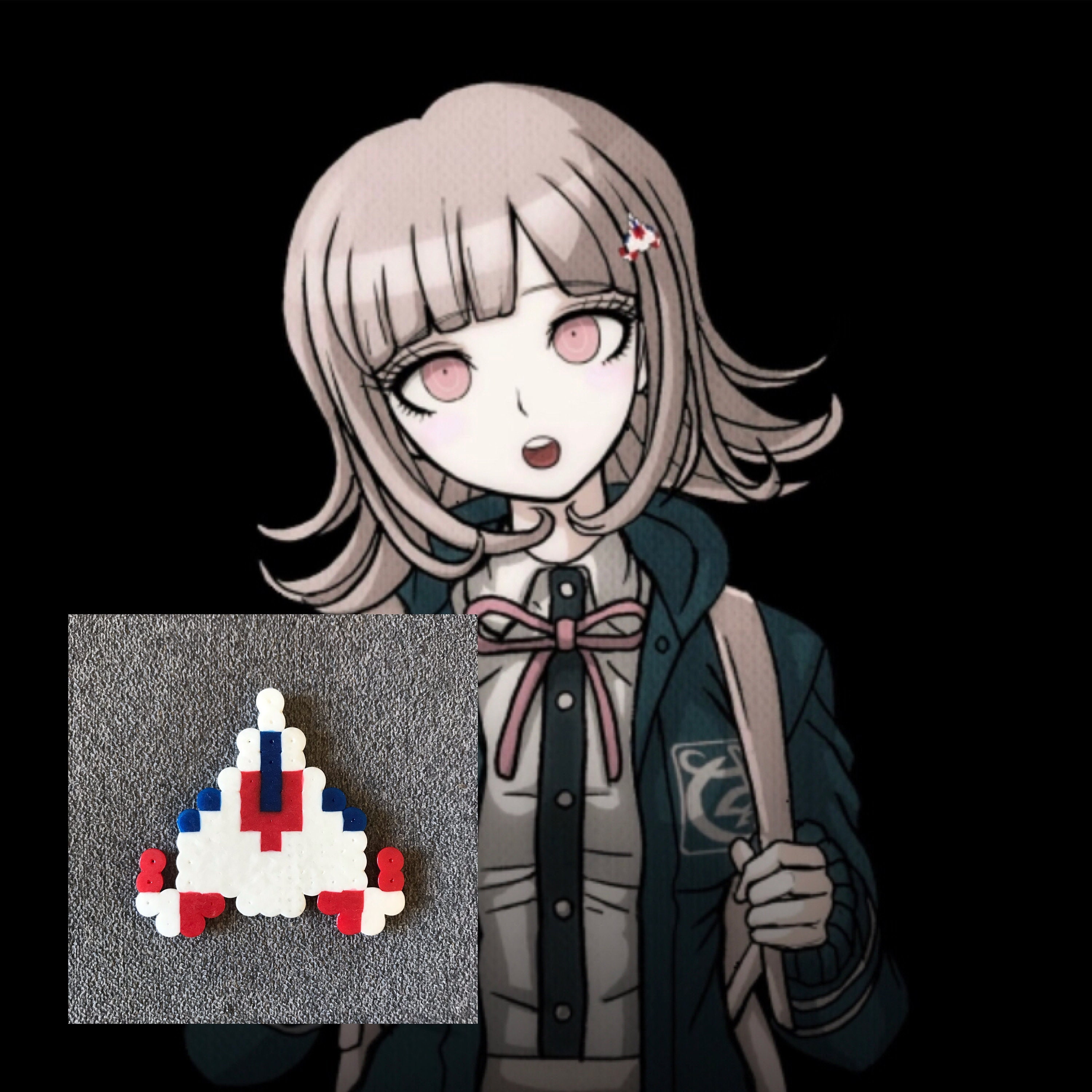 Danganronpa 2 Chiaki Nanami Magnet Etsy Keychain Hairpin Dangan - DR Perler Sprite Hair Clip Pin Cosplay Game for Earrings Ronpa