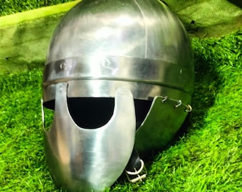 Casco Slonim del siglo X, hecho a mano: armadura de combate vikinga