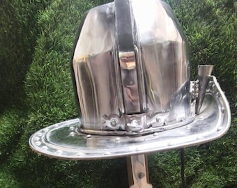 Medieval Hat Helmet Steel Reenactment Armor Battle Ready LARP SCA Head Protection