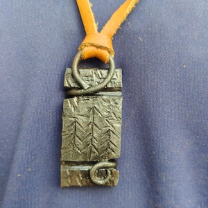 Hand forged pendant,viking pendant,medieval pendant,reenactment pendant,forged steel pendant,handmade pendant