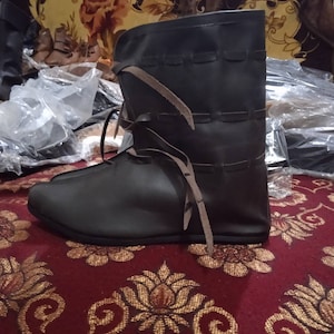 Hedeby Shoes type III option 2,Viking boots,Viking reenactment shoes,Norman reenactment shoes,Cosplay shoes,SCA shoes,Christmas gift,Winter