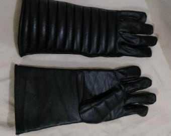 Darth Vader Custom Leather Gloves Cosplay LARP Costume Gauntlets Gift