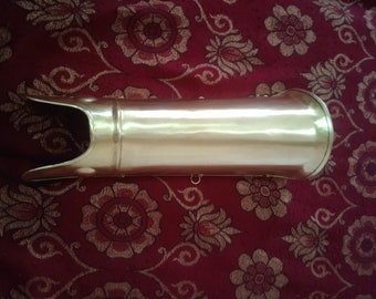 Brass Finish Gladiator Greaves, Roman Leg Armor, Adult Size