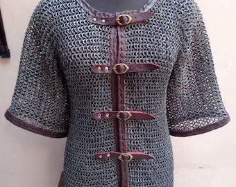 Lightweight Aluminum Chainmail Shirt - Functional LARP Cosplay Armor Grey