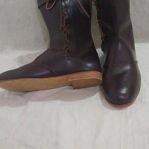 Medieval Viking Leather Boots – Handcrafted Historical Footwear – LARP, SCA, Reenactment Shoes