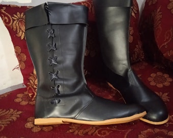 Medieval Boots,late medieval boots 14th-15th century,Handmade leather boots,Cosplay boots,SCA boots, costume boots, winter boots,gift shoes