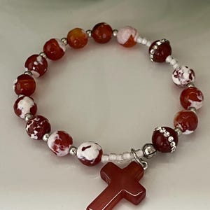 Rosary Stretch Bracelet | Catholic Rosary Bracelet| Prayer Beads | Handmade Catholic Gift | Gift For Mother Rosary | Christian Easter Gift