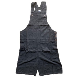 Handmade Cotton Farmer Shorts Overall Suit Wide Leg Dungaree Shorts