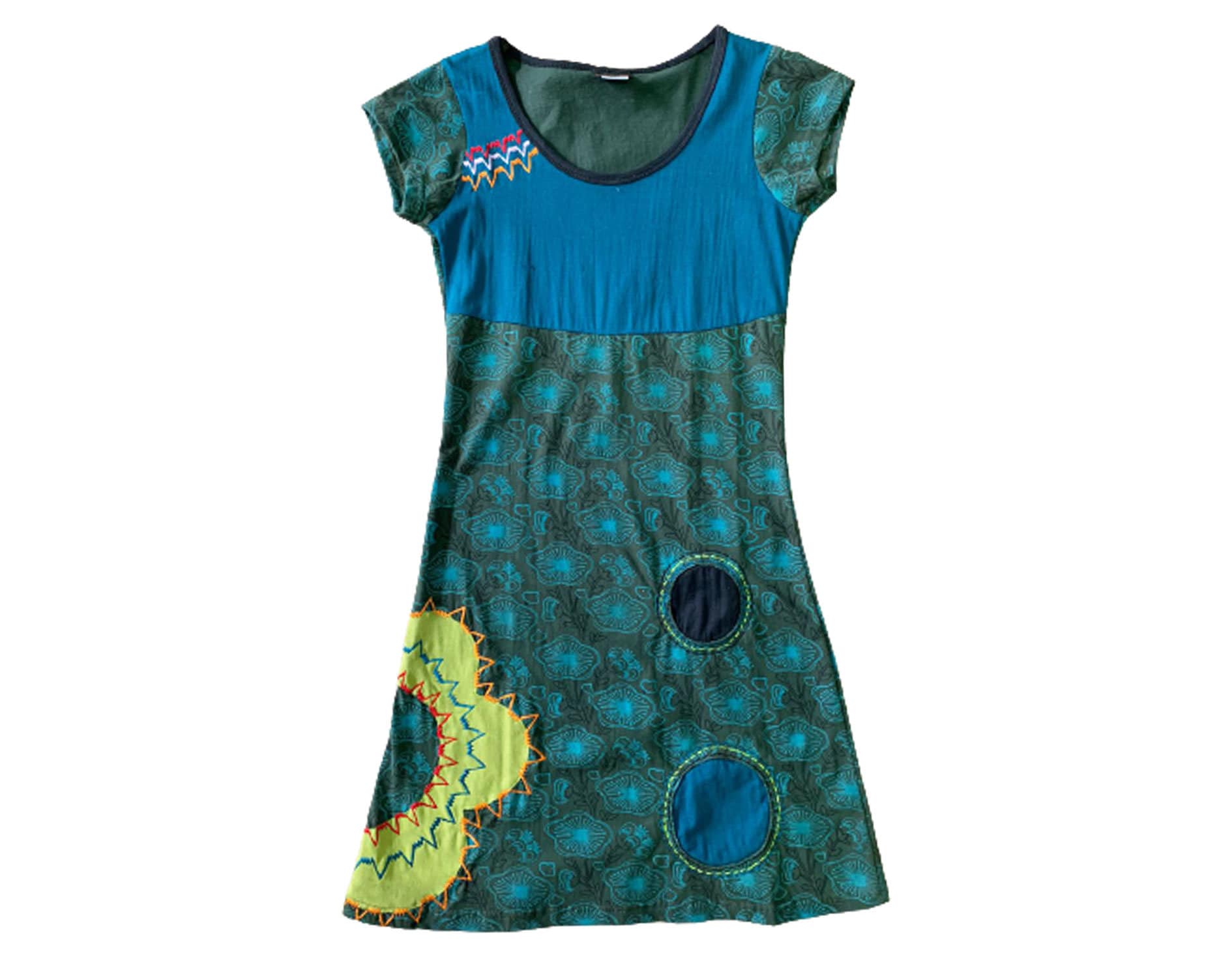 Hippie Wear Women's Floral Blue Dress