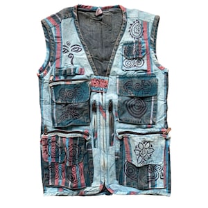 Boho Waistcoat Countrywear Cotton Stonewashed Hippy Jacket