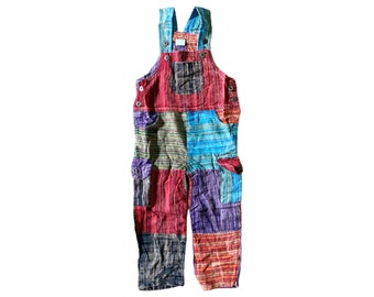 Hippie Wear Kid’s Stonewashed Patchwork Trouser Dungaree