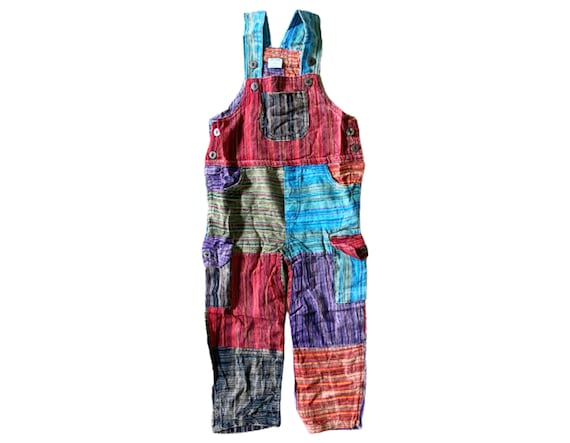Hippie Wear Kid’s Stonewashed Patchwork Trouser Dungaree