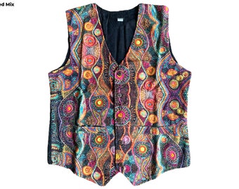 Chaleco de algodón para hombre Hippie Boho Chalecos formales