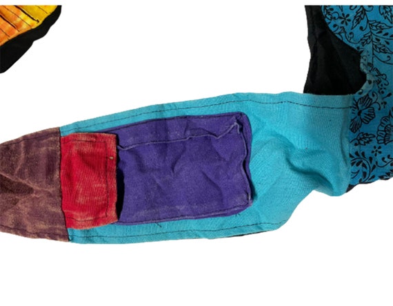 Hippie Boho Crossbody Tas voor Vrouwen – Handgemaakte Katoenen Sling Messenger Portemonnee | Lichtgewicht Aardse Stijl Dagelijkse Schoudertas, Blauw, Eén maat