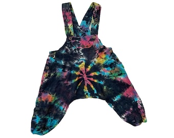 Hippie Wear Kinder Stonewashed Batiken Patchwork Harem Latzhose