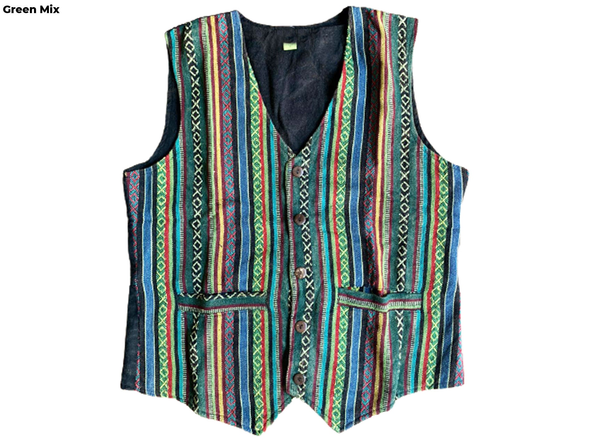 【正規販売店】 Boho Hippie Cotton Gheri Waistcoat Cotton Men's Jacket Etsy - Clothing