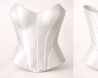 Schnittmuster für ein Brautkorsett (PDF), trägerloses Bustier, strukturiertes Oberteil, digitaler Download, Schnittmuster für ein Hochzeitstop, sofortiger Download