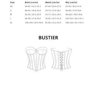 Bustier Sewing Pattern PDF XS–XL | Strapless Corset Pattern | Digital Bustier Pattern with 3-Piece Cups image 4