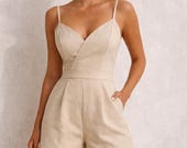 Women Romper Sewing Pattern PDF | Bustier Crossover Short Jumpsuit | Easy Printable Digital Pattern