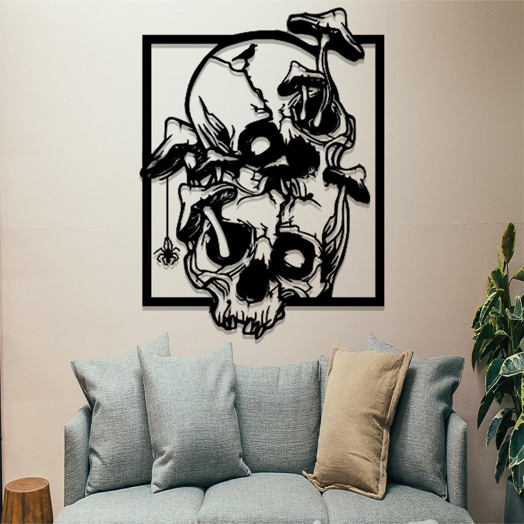 Human Skull Metal Wall Artskeletor Sculptureskull Metal Wall - Etsy