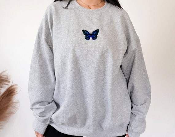 grey butterfly sweatshirt
