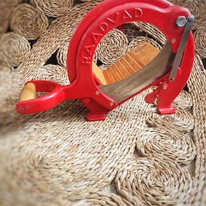 Danish Bread Slicer. Bread Slicer /Cutter RAADVAD. Vintage Kitchen Decor/RED