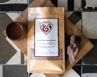 Organic Raw Cacao Powder | 100% Pure Peruvian | Vegan | Gluten free | Healthy Chocolate | No additives or Preservatives | Sourced from Peru.
