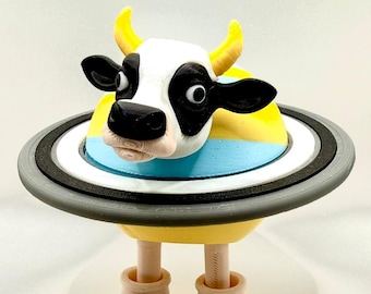 関節式宇宙牛の置物：イタリアの脳腐敗コレクター向け玩具 - Etsy 日本