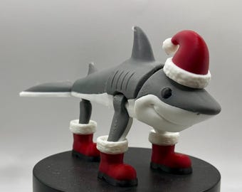 Xmas tralalero tralala | italian brainrot 3d printed figurine | meme collectible