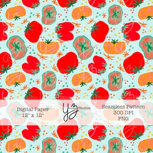 Papier numérique tomate transparente motif tomate rouge fond imprimable motif alimentaire pour scrapbooking et travaux manuels cuisine impression art végétarien