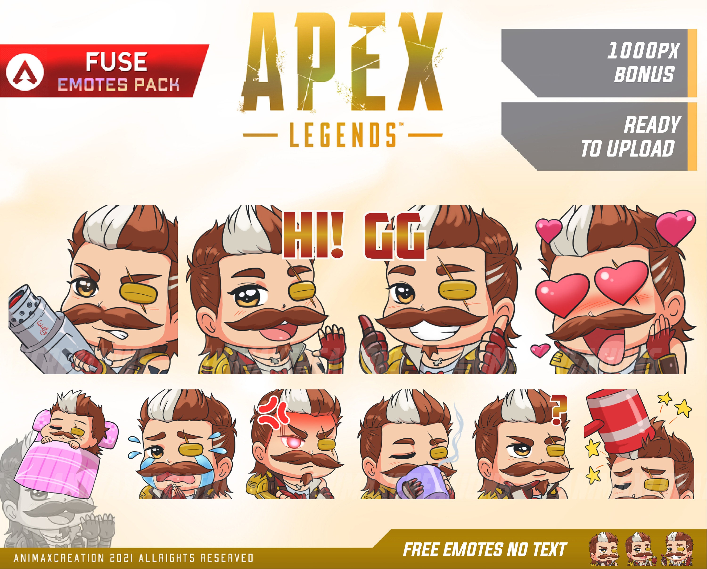 Fuse Apex Legends Emotes, Fuse Apex Legends Chibi, Apex Legends Emotes