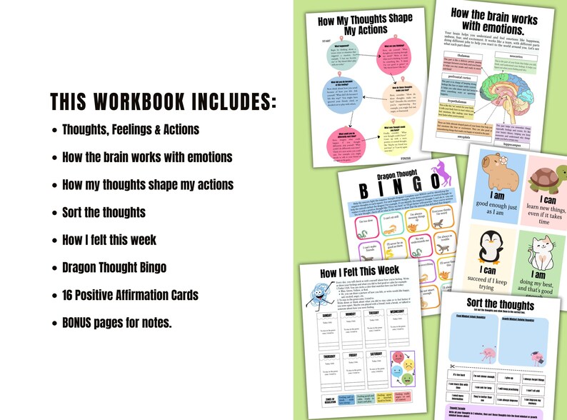 CBT for Kids With ADHD Workbook | Children's Emotional Regulation and ...