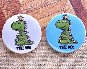 Christmas Dinosaur Pin, Dinosaur Pin, Dinosaur Badge, Dinosaur Button, Tree Rex, Dinosaur Gifts, Christmas Pin Badge, Funny Christmas Gifts