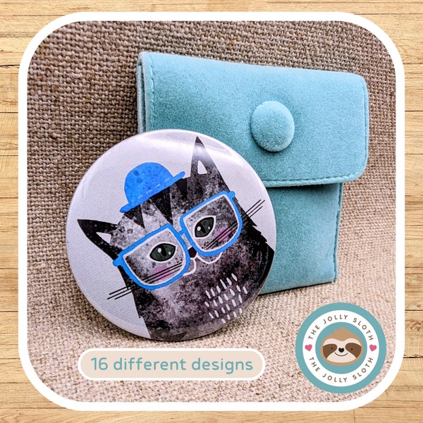 Cat Pocket Mirror, Cat Mirror, Cat Themed Gifts, Gift for Cat Mum, Gift for Cat Lovers, Gift for Cat Lover, Crazy Cat Lady Gift, Cat Lovers