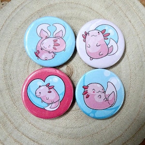 Axolotl Pin, Axolotl Abzeichen, Kawaii Abzeichen, Kawaii Pin, Kawaii Pin, Kawaii Pin für Rucksack, Axolotl, Kinder Badge, Kinder Pins, Party Geschenk