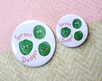 Christmas Magnets, Brussel Sprout Gift, Brussel Sprout Pin, Gift for Christmas, Stocking Stuffer, Advent Calendar Filler, Stocking Filler
